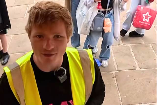 A man looking spookily like Ed Sheeran visited SpudBros on Preston's Flag Market last week.