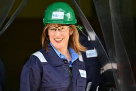 Rachel Reeves pictured during a visit to the St Fergus Gas Plant in St Fergus, northern Scotland on August 1, 2025 (Photo: ANDY BUCHANAN/AFP via Getty Images)      