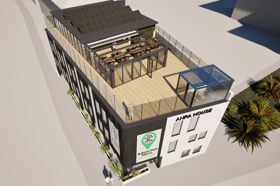 The new rooftop hospitality venue planned for the old Neptune pub makes use of an 'overhang' extension that is having to be dropped from the design