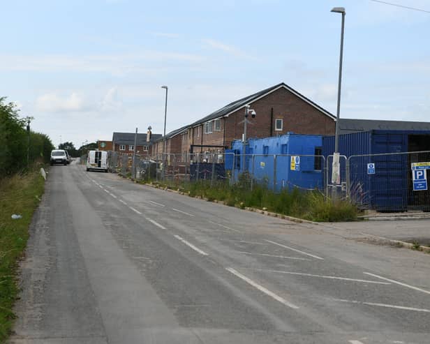 The stretch of Sidgreaves Lane where the previous 60mph is set to be halved, because of the new housing being built alongside the route