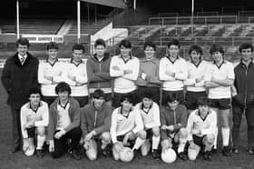 The Preston Under 15 schools team which took on Chorley and Leyland at Deepdale in a North-West Inter-Counties game. Can you name any members of the team? Let us know.