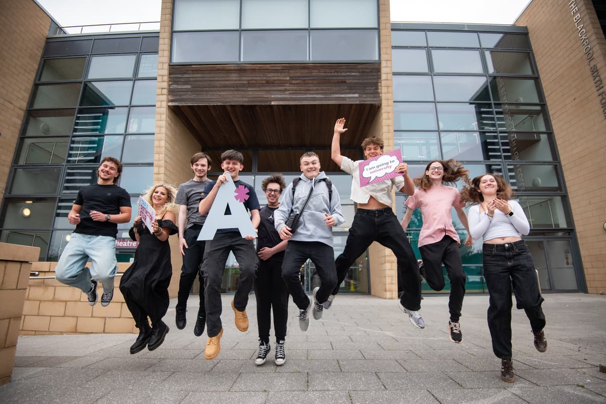 19 amazing pics from Blackpool Sixth Form College on A Level results day