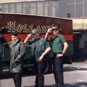 Holland's Pies van drivers: Dave Whittaker, Emilio Vozzolo, Dave Render and Dave Pilling model the new uniform