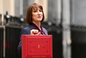 Chancellor of the Exchequer, Rachel Reeves, poses with the red Budget Box as she leaves 11 Downing Street to present the Government's annual budget to Parliament on October 30, 2024 (Photo: Leon Neal/Getty Images)