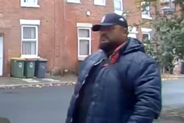 A picture of the suspect who was filmed on CCTV snatching the cash from the builders' van in Brackenbery Road, Preston on Monday, October 6