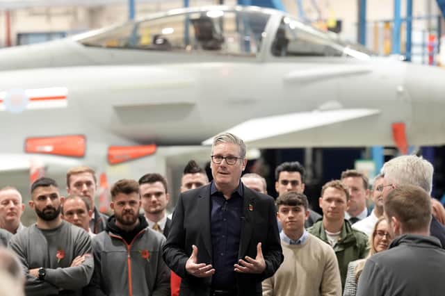 Sir Keir Starmer credits BAE Systems workers in Lancashire with helping him secure £8bn Typhoon aircraft deal with Turkey