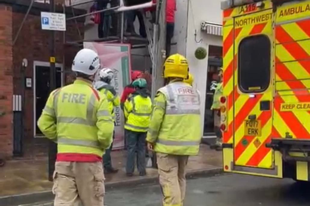 Chorley Racking Collapse Man rushed to hospital after falling from scaffolding in Chorley town ...