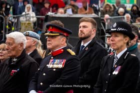 Webb at Blackpool South’s Remembrance Sunday service 2025. Photo by Elizabeth Gomm.