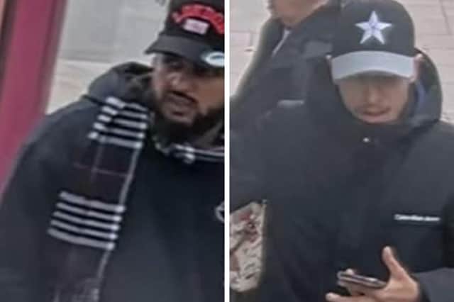 Police have released CCTV images of two men they would like to speak to as they investigate multiple reports of fraud in East Lancashire.