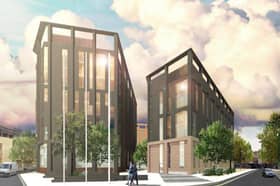 How some of the proposed new office buildings, opposite Preston station, could look