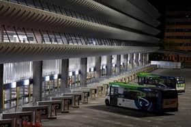 Preston bus station at night