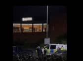 Emergency services at the scene in Booths car park in Lytham on Tuesday (December 30)
