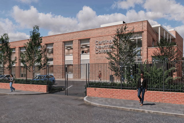 The approved new teaching block for Cardinal Newman College