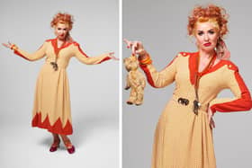 Coronation Street star Claire Sweeney as Miss Hannigan in the UK and Ireland tour of the musical Annie