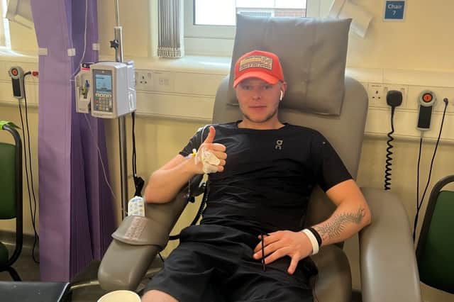 Jamie Marvill was just 24 when he noticed a pea-sized lump on his testicle