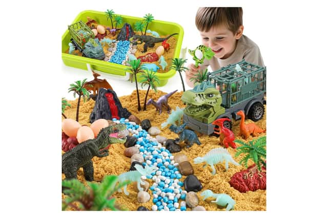 Dinosaur play sand art kit