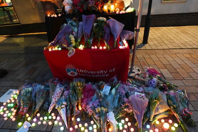 Members of Lancashire Students’ Union held a Remembering Carla-Maria candlelit vigil yesterday evening at St. Peter’s Square