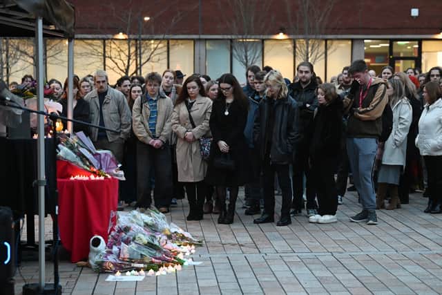 A memorial held in Carla’s memory at the University of Lancashire in February