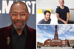 Skiddle, founded by Ben Sebborn and Richard Dyer (top right) are hosting an anniversary celebration at the Blackpool Tower Ballroom in April, featuring special guest Lenny Henry (left)