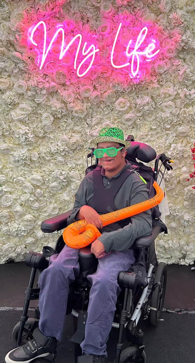 Muhammed enjoying an inclusive disco at Derian House Children's Hospice