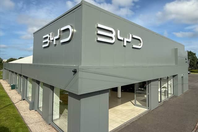 The Lloyd BYD showroom on Whitehill Business Park is building an extension