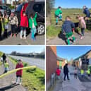Scenes from St Mary’s Catholic Primary School's Great Eccleston Litterpick last year.