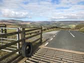 Forest of Bowland view looking north towards River Hodder valley with Newton in Bowland