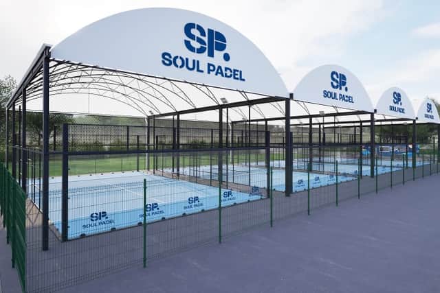 An artist’s impression of the Padel courts hoping to open at the University of Lancashire's Preston campus.