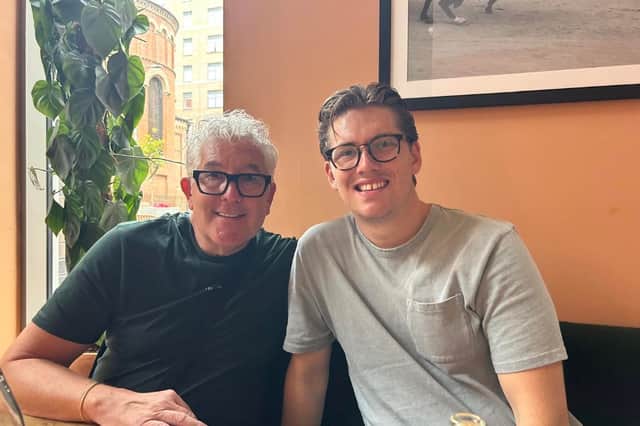 David Thomas with son Matthew.