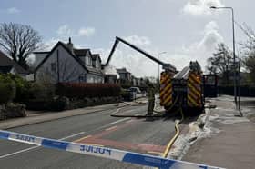 Emergency services are currently at the scene of a fire following an “explosion” at a domestic property in Hambleton