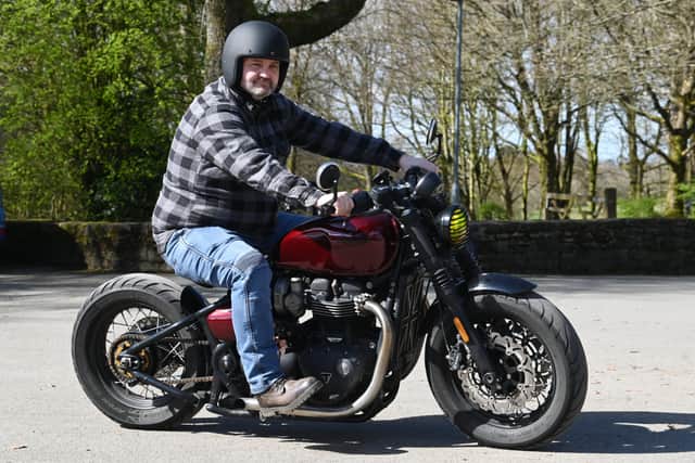 Cllr Matthew Lynch says potholes are a threat to the lives of bikers like him - especially around Rivington 