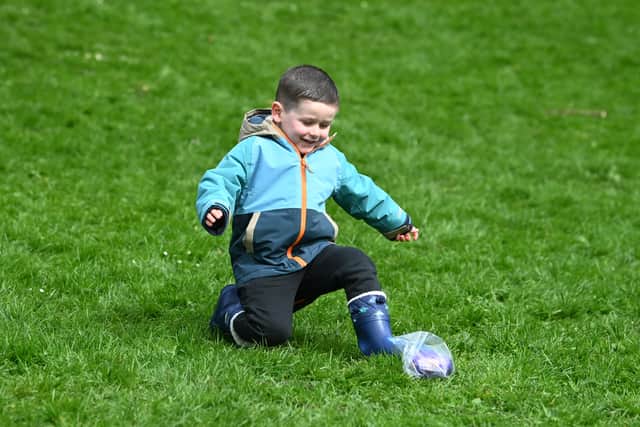 Family fun at the annual Egg Rolling event 2026, Easter Monday at Avenham and Miller Park, Preston.