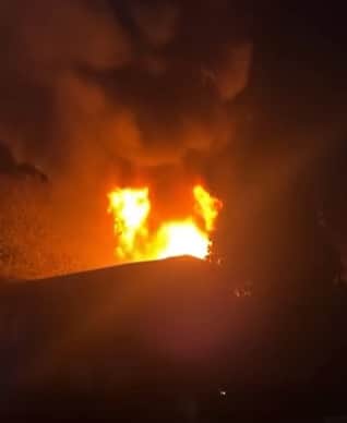 Ten fire engines and two aerial ladder platforms from Lancashire Fire and Rescue Service (LFRS) rushed to the scene at 9.21pm.
Pictures from the scene showed flames coming from the building with smoke billowing across the area