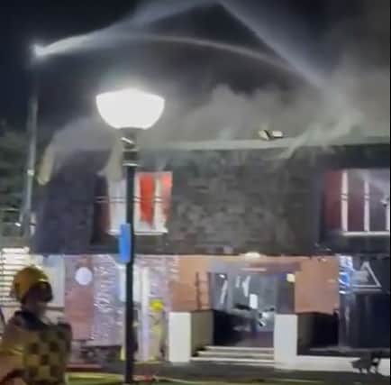 Ten fire engines and two aerial ladder platforms from Lancashire Fire and Rescue Service (LFRS) were called to Park Hall in Charnock Richard at 9.21pm on Tuesday (April 7)