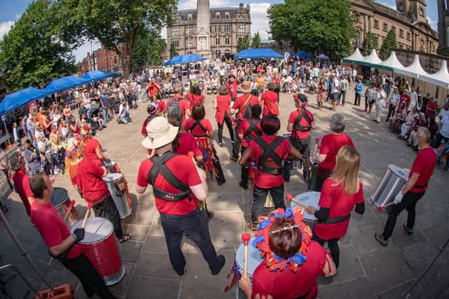 Worldwise Samba Drummers at Mela 2018