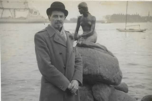 Max pictured beside Copenhagen’s Little Mermaid statue, one of many international locations shown in his passports