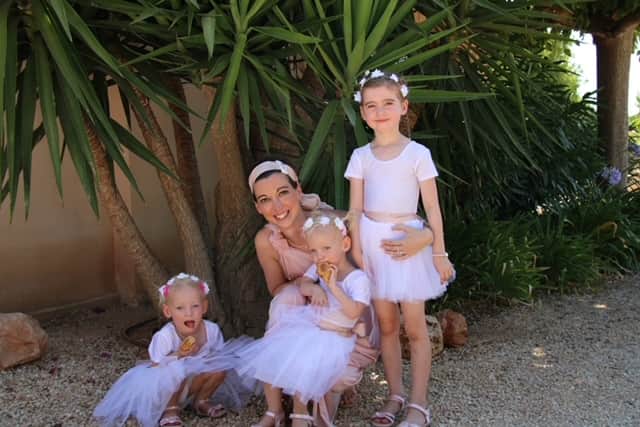 Laura Stephenson with her daughters