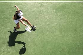 New tennis courts at Broughton and District Club take an unusual step forward