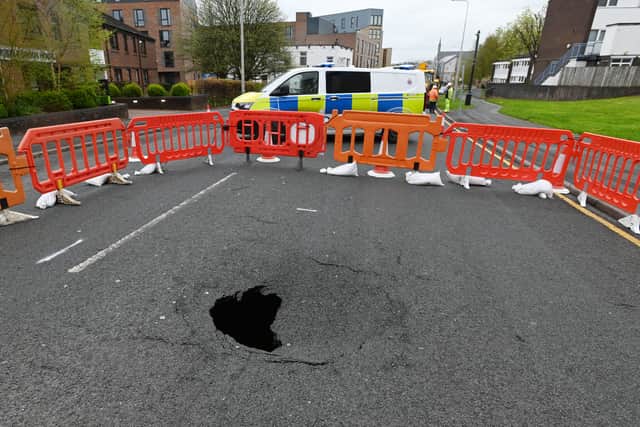 National Highways are concerned that the hole may increase in size and pose a danger to road users and pedestrians and so for everyone's safety, police have shut the r