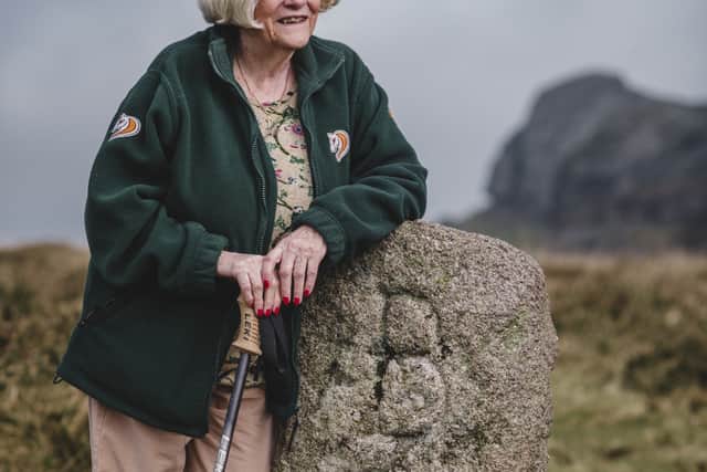 Ann Widdecombe with her beloved moorland in the background. Picture by Steven Heywood