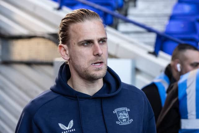 Preston North End's Brad Potts arriving at the stadium 