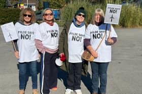Members of the Fylde Says No! protest group