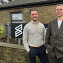 Skiddle founders Ben Sebborn (left) and Richard Dyer (right) outside their Longridge HQ.