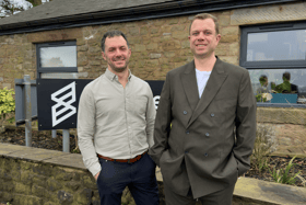 Skiddle founders Ben Sebborn (left) and Richard Dyer (right) outside their Longridge HQ.