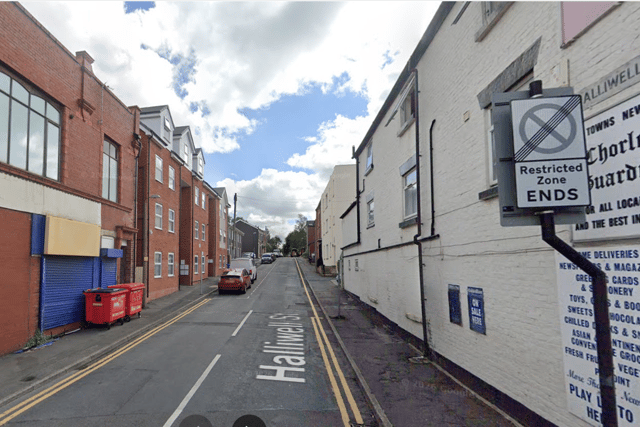The man, aged in his 30s, was involved in a tense standoff with police in Halliwell Street at around 3.05pm on Saturday (April 25).
Officers negotiated with him and tried to resolve the situation safely, but he ‘fell’ from the roof around 10 minutes later. He was taken to hospital and remains in a serous condition.