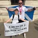 'I ran this for Eva'  The reason Chorley dad-of- two and army major Neil Williams ran 'tough' London marathon. Pictured with son Noah 