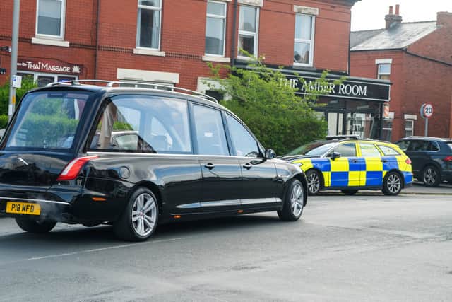Police activity at Martin's Funeral Directors, Ashton