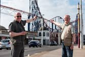 Colin and Mark Brown are very close to achieving their target of riding the 'Big One' rollercoaster 20,000 times. Photo: Lucinda Herbert