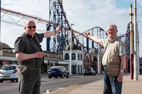 Colin and Mark Brown are very close to achieving their target of riding the 'Big One' rollercoaster 20,000 times. Photo: Lucinda Herbert