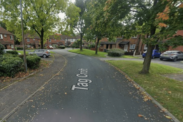 Officers were called to the address in Tag Croft where they found a ‘quantity of items of concern’, including shop-bought fireworks.
